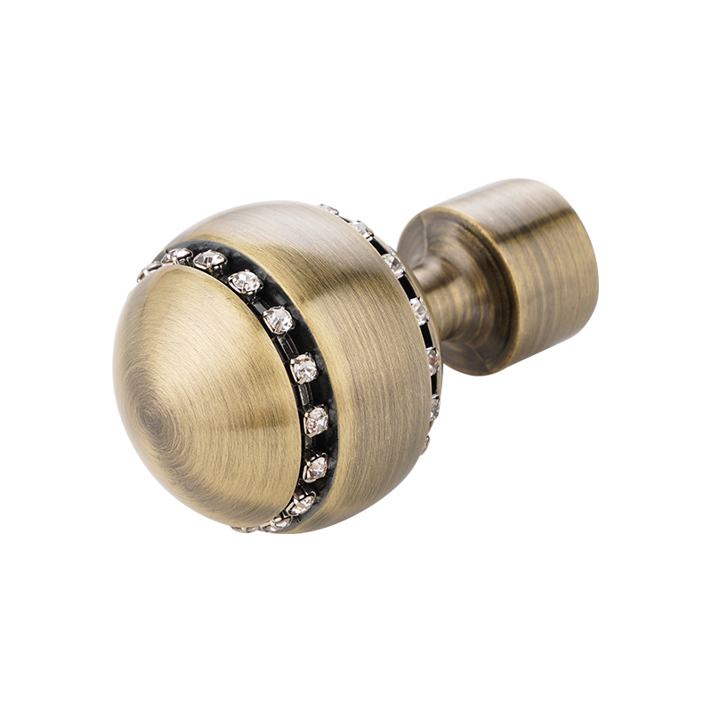 Diamond adhesive curtain finial
