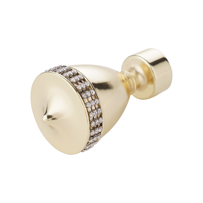 Diamond adhesive curtain finial